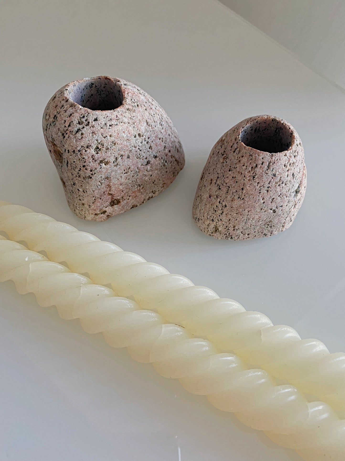 Stone Candle Holders