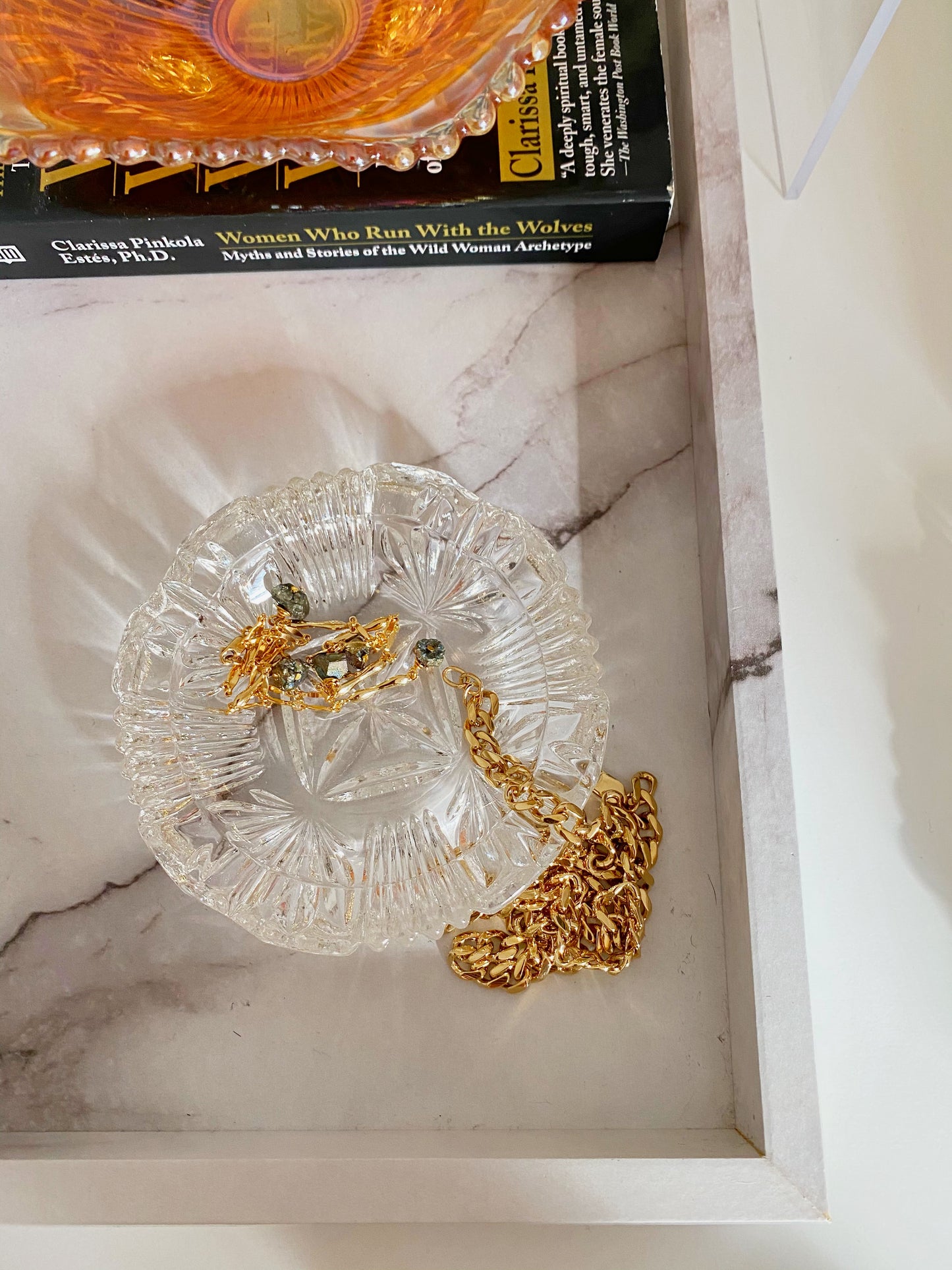 Vintage Glass Jewelry Bowl