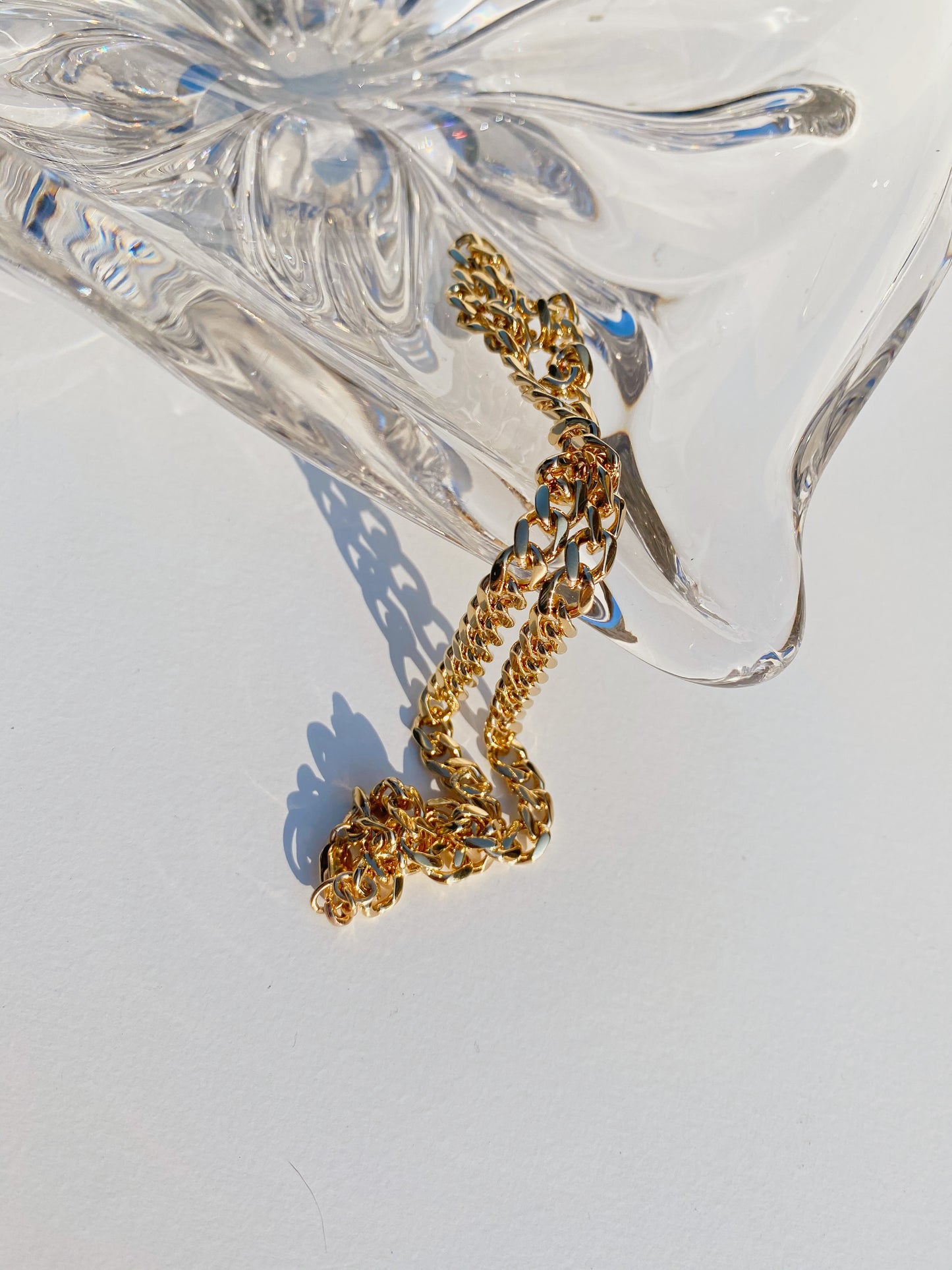 Vintage Large Glass Petal Bowl