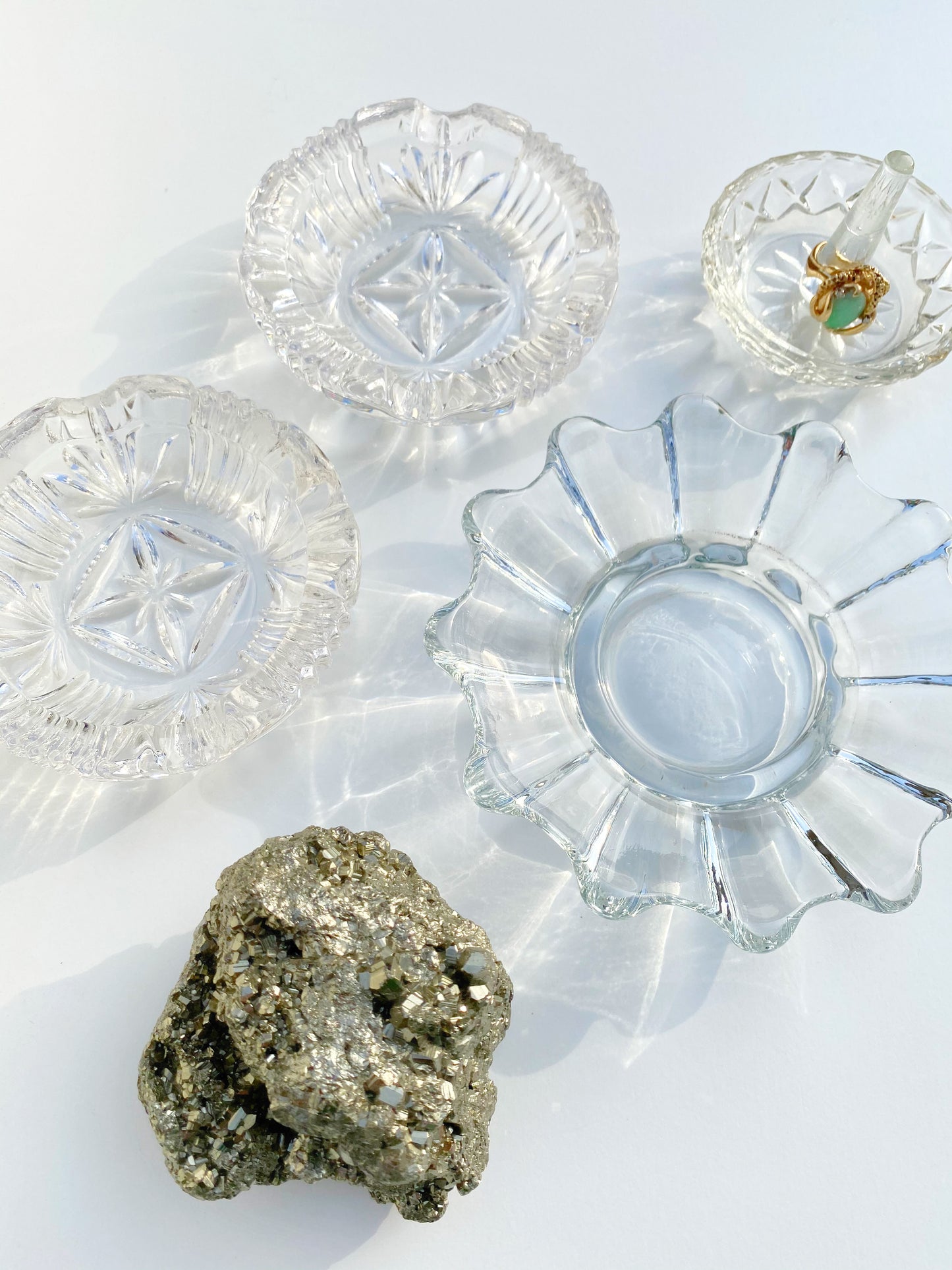 Vintage Glass Jewelry Bowl
