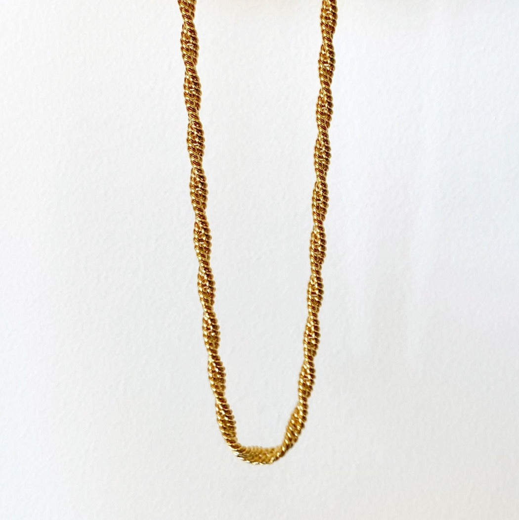 Rachel Mulherin gold twist 18" chain necklace for layering
