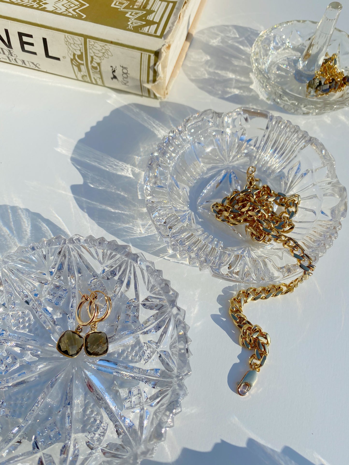 Vintage Glass Jewelry Bowl