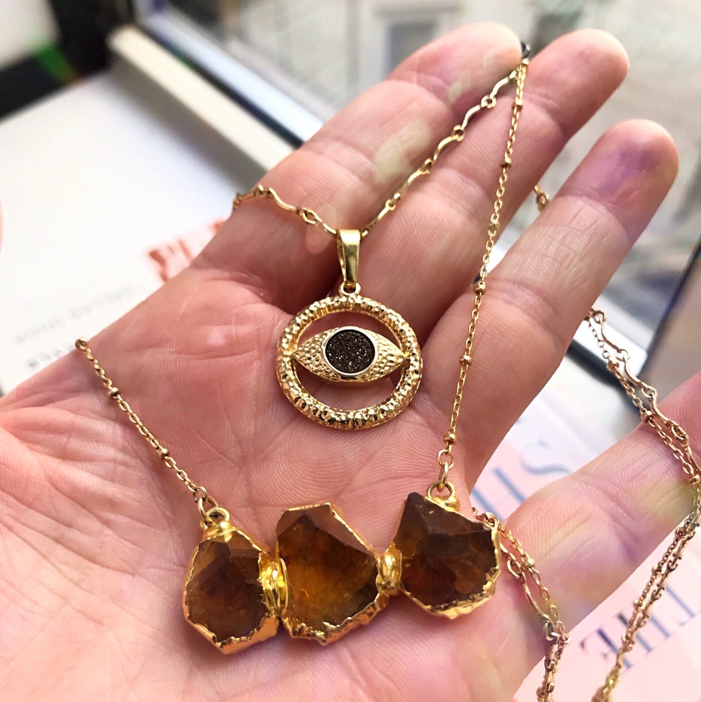 Gold + Black Evil Eye
