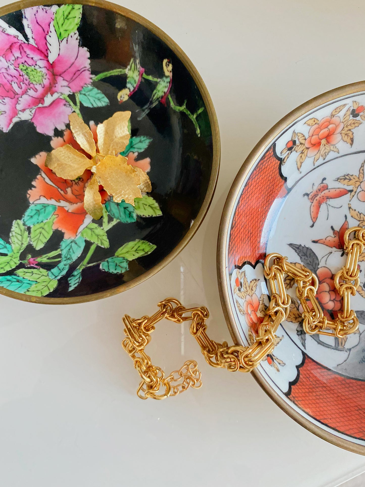Vintage Floral Dish