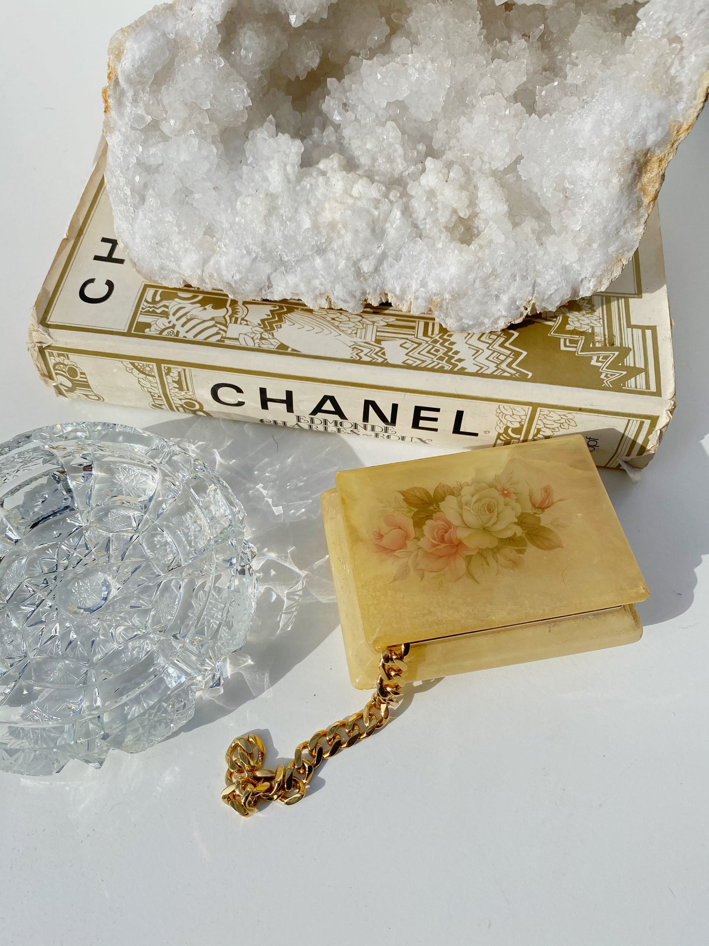 Vintage Glass Jewelry Bowl