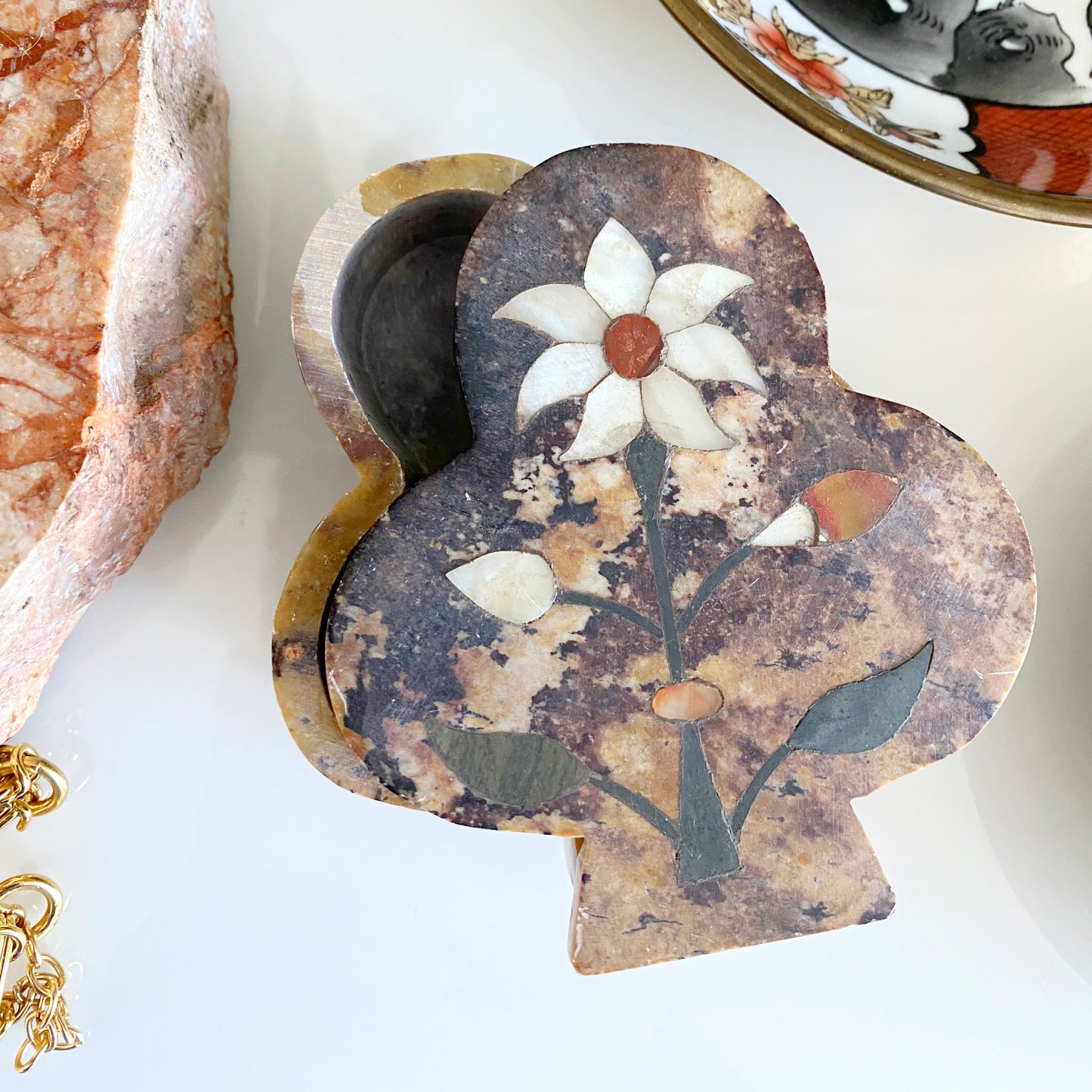 Marble + Mother of Pearl Jewelry Box