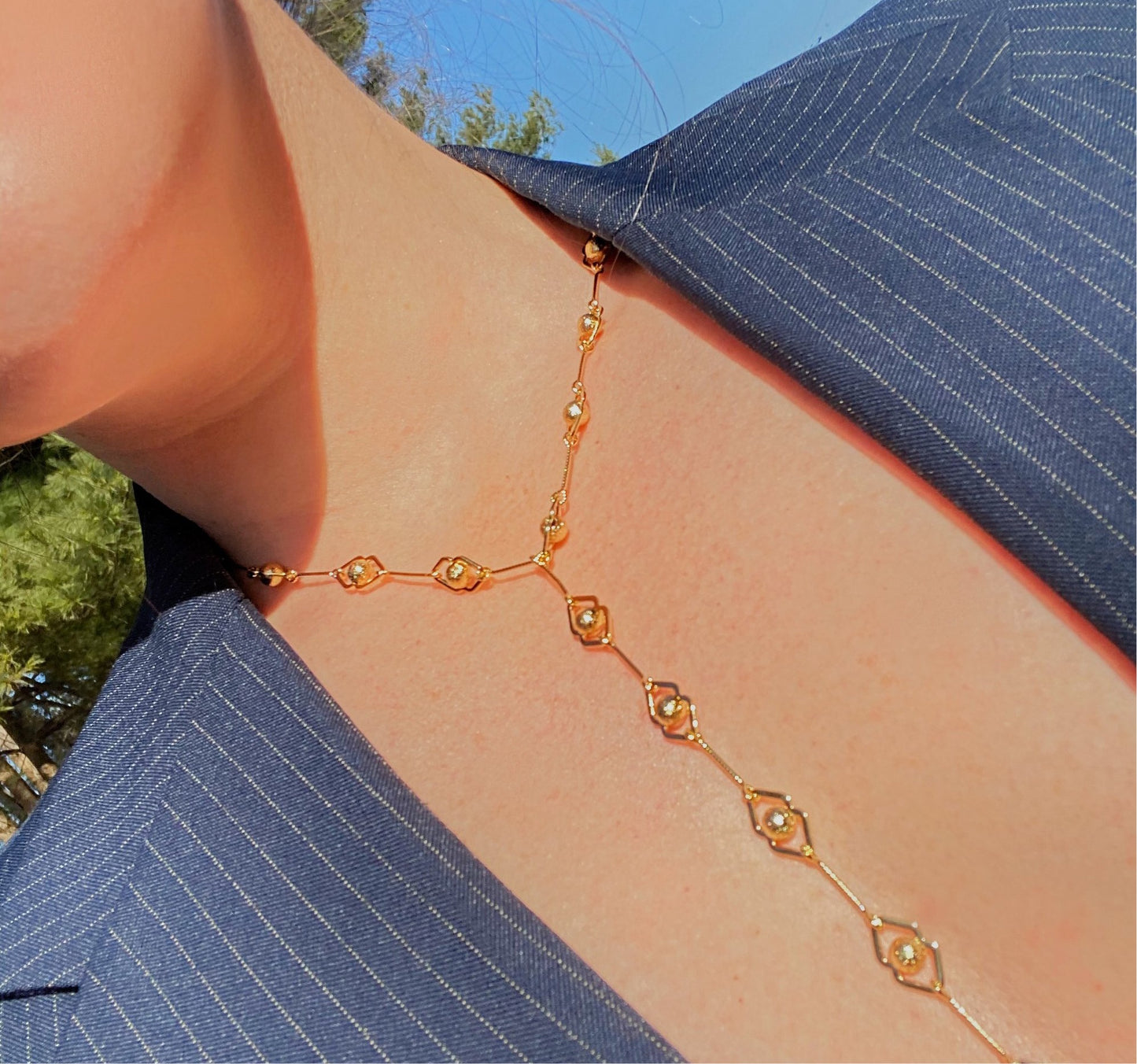 Goldie Lariat Necklace