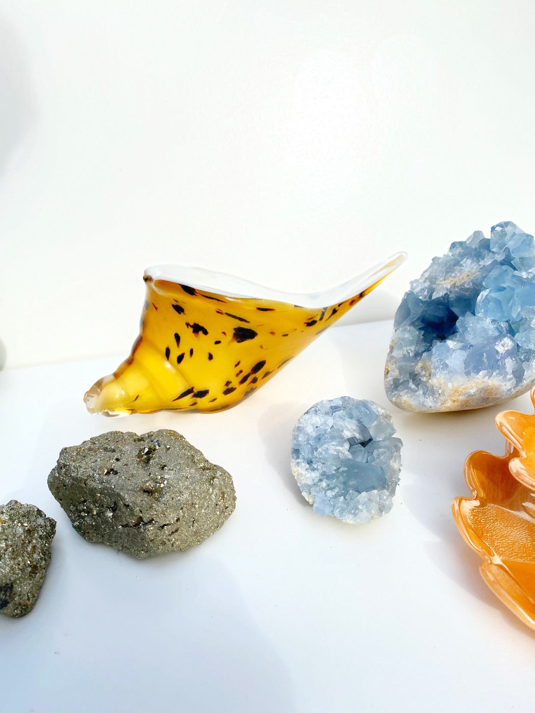 holy glam celestine crystal as home decor
