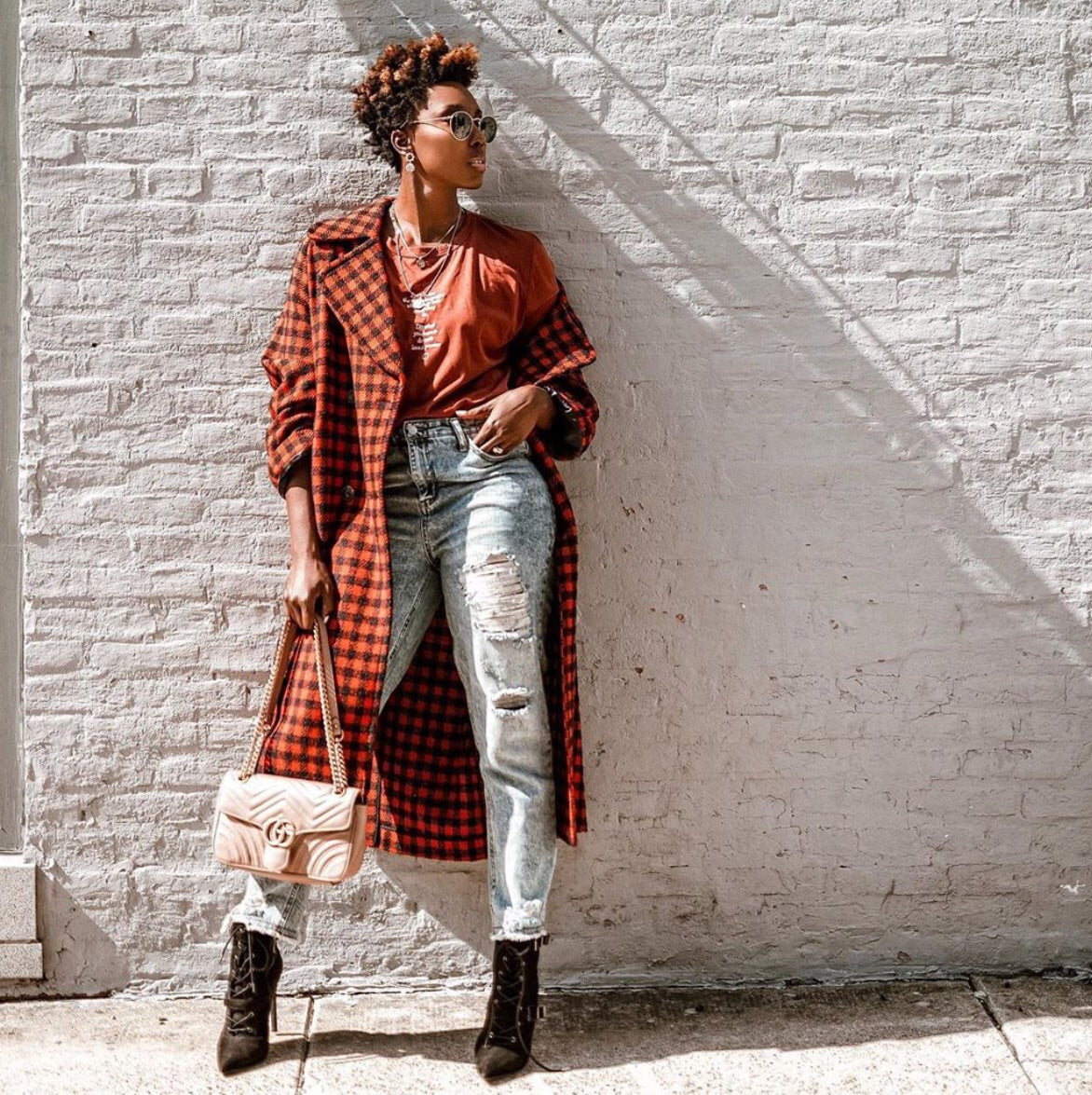 drusy earrings on dayna bolden