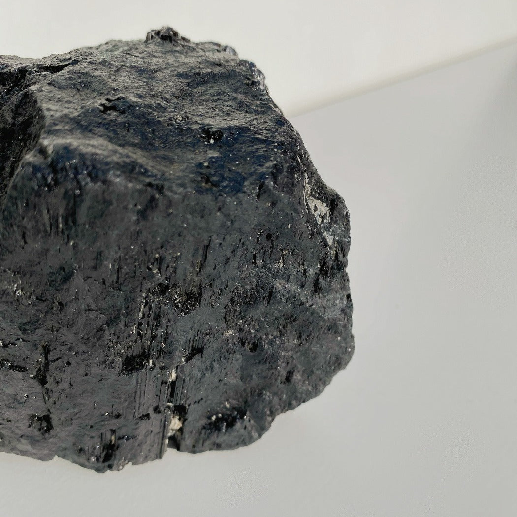 black tourmaline large crystal stone as home deocr