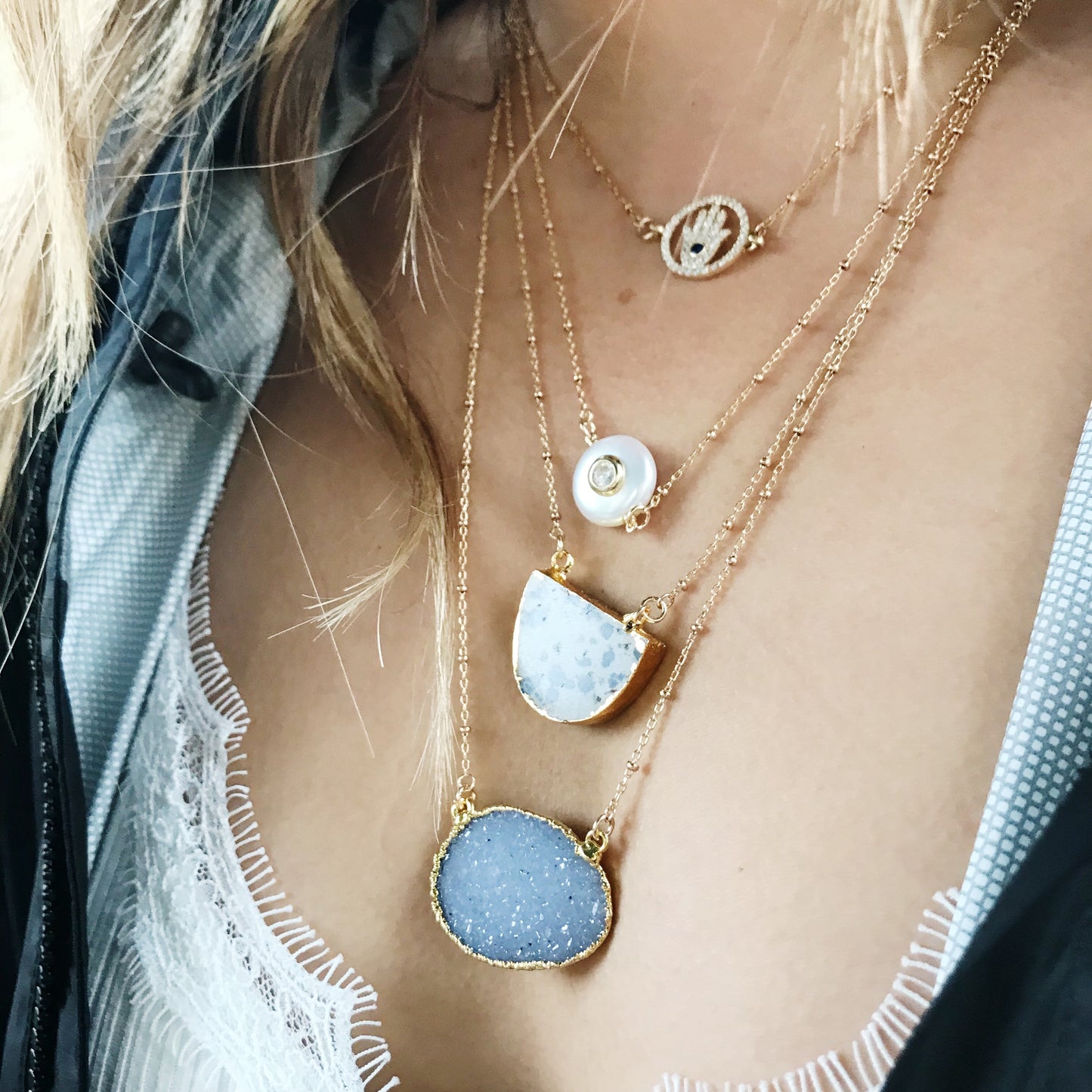 Hamsa necklace