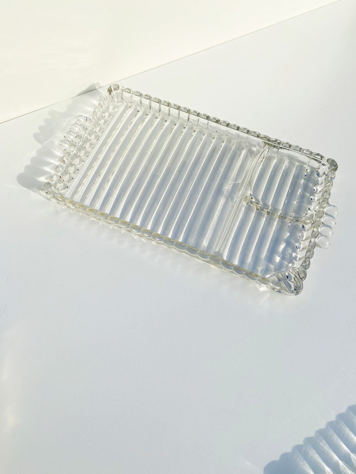 Vintage Glass Jewelry Tray