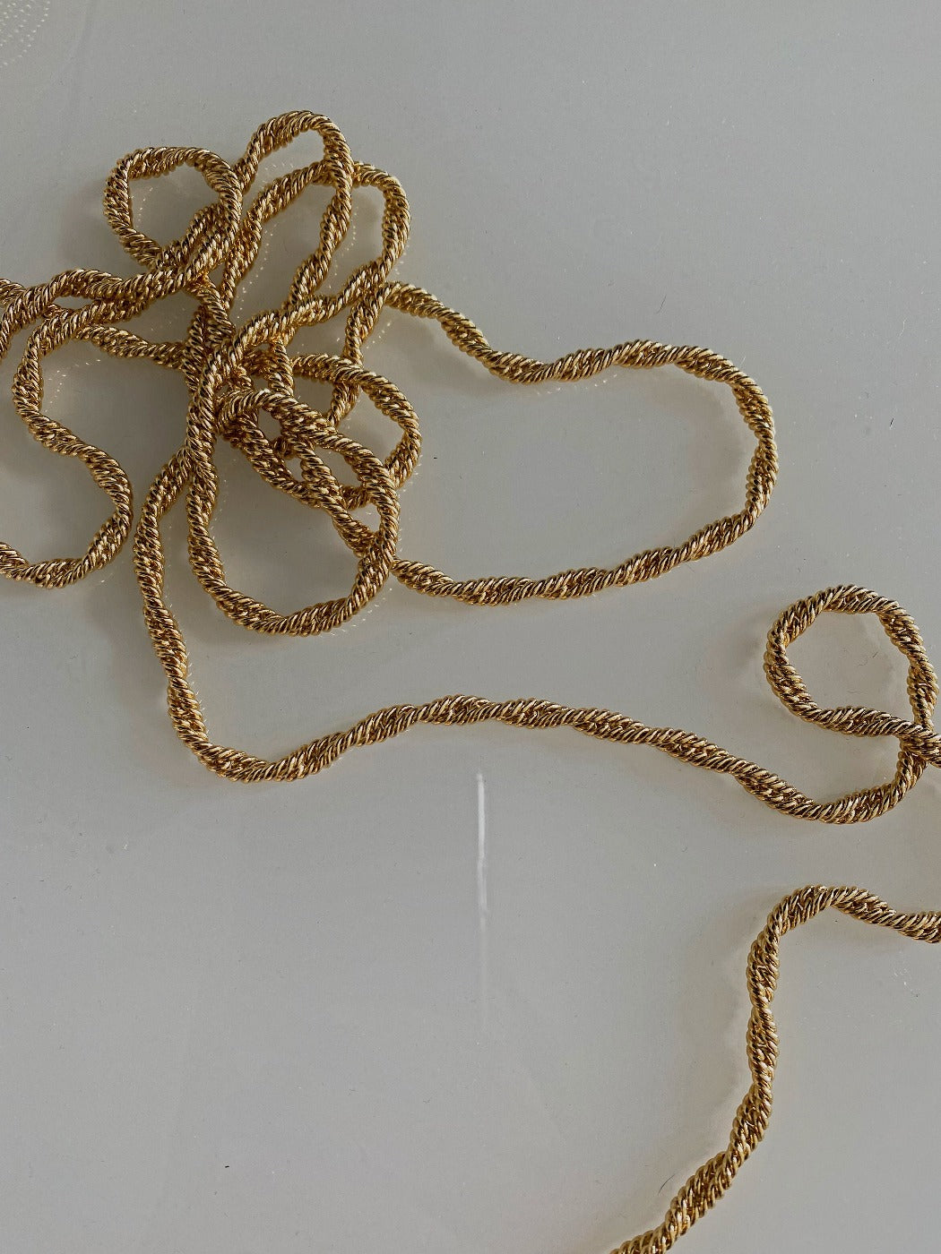 Rachel Mulherin gold twist 18" chain necklace for layering