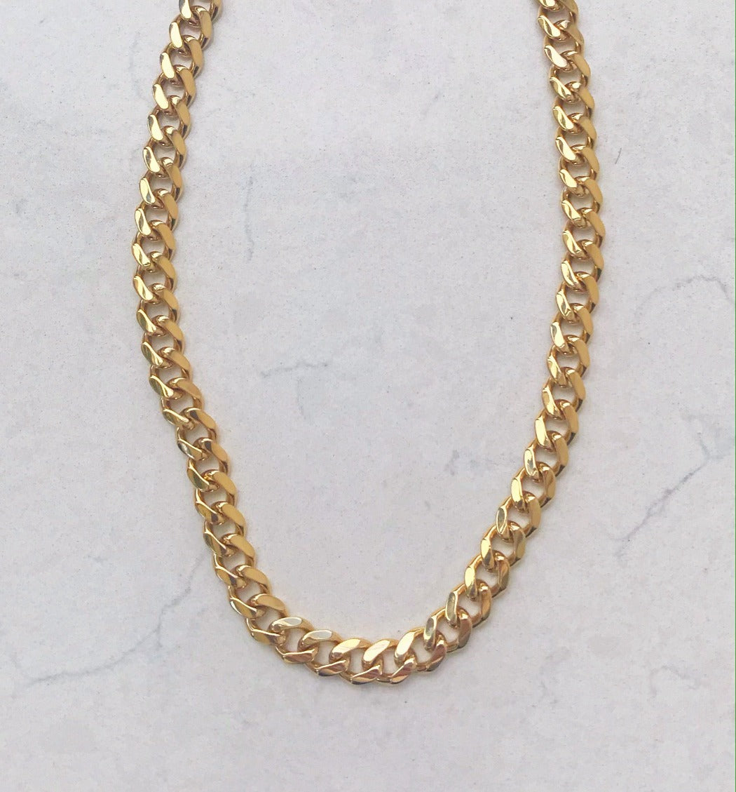 Rachel Mulherin basic thick gold curb chain necklace