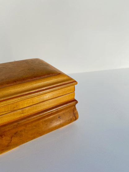 Vintage Wood Box with Flip Lid