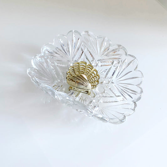 Vintage Glass Clam Catchall