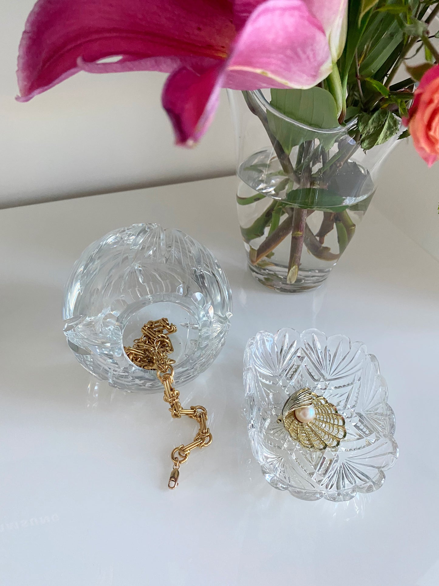 Vintage Glass Clam Catchall