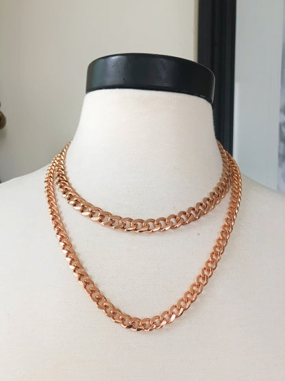 Rachel Mulherin basic rose gold layered curb chain necklaces