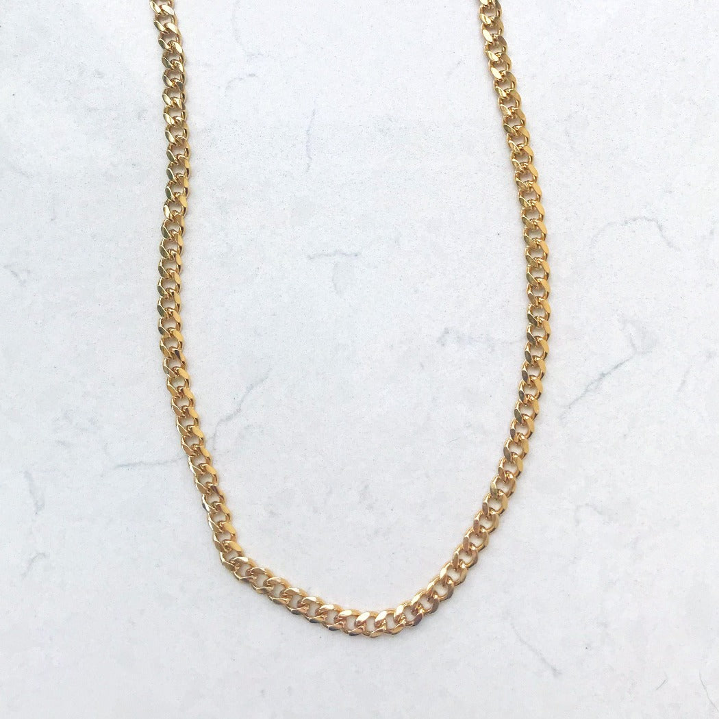 Rachel Mulherin basic gold curb chain necklace