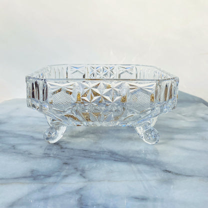 Vintage Glass Jewelry Bowl