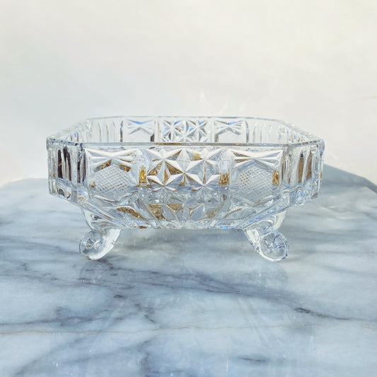 Vintage Glass Jewelry Bowl