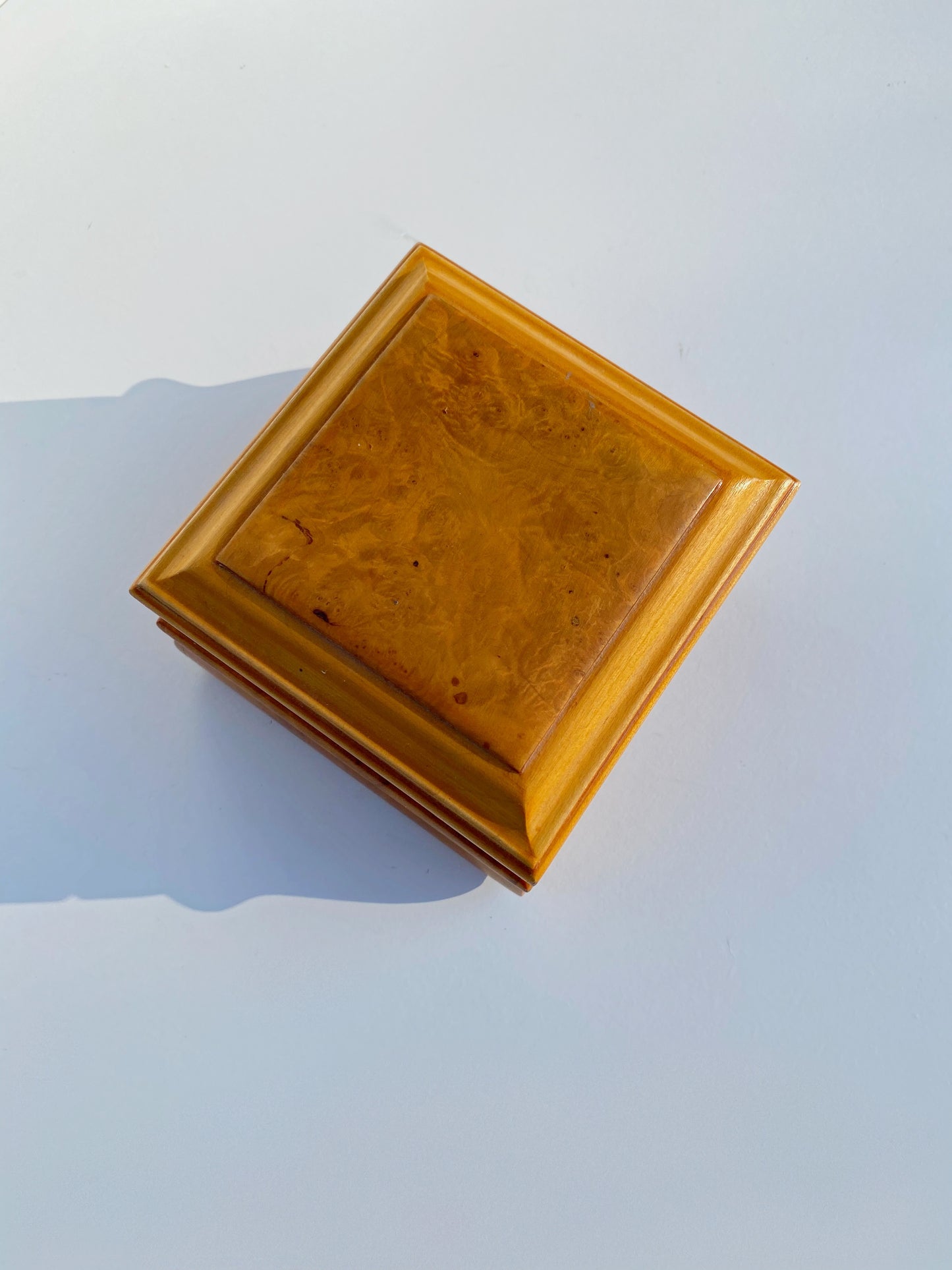 Vintage Wood Box with Flip Lid