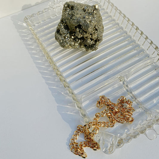 Vintage Glass Jewelry Tray