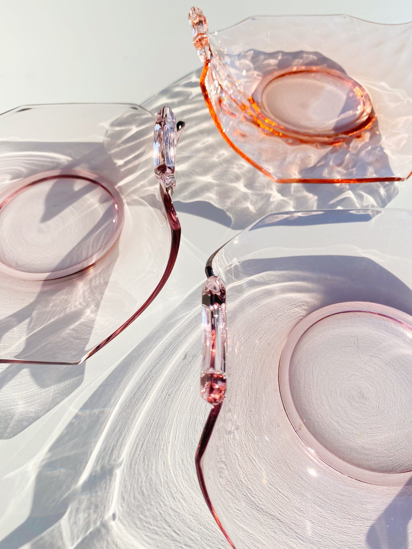 Vintage Pink Glass Tray